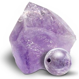 Sachet de 5 perles Améthyste Ø 8 mm 2
