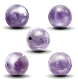 Sachet de 5 perles Améthyste Ø 8 mm 1