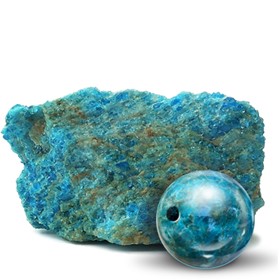 Sachet de 5 perles Apatite Ø 8 mm 2