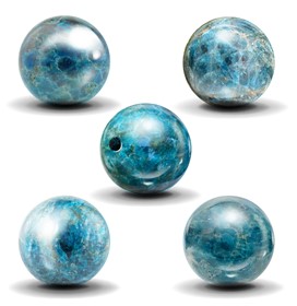 Sachet de 5 perles Apatite Ø 8 mm 1