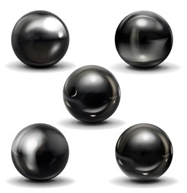 Sachet de 5 perles Onyx Ø 8 mm 1