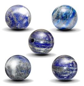 Sachet de 5 perles Lapis Lazuli Ø 8 mm 1