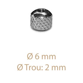 Sachet de 2 perles Rainurées Ø 6 mm 2