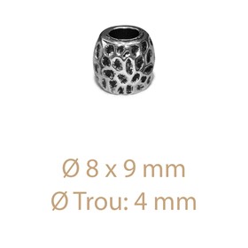 Sachet de 4 perles Planète Cylindre Ø 8 mm 2