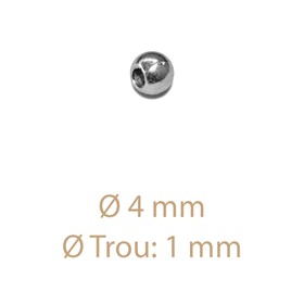 Sachet de 2 perles Lisses Ø 4 mm 2