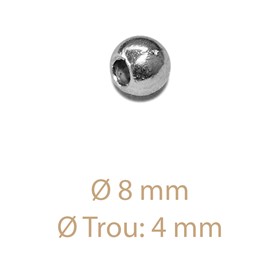 Sachet de 2 perles Lisses Ø 8 mm 2