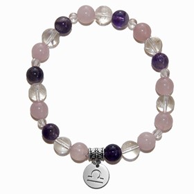 Bracelet Litho'Zodiac Balance - perles de 8 mm 1