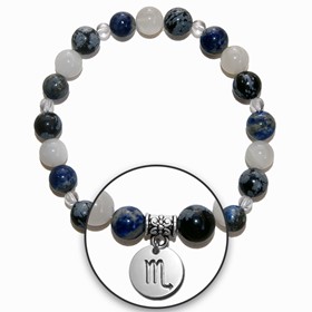 Bracelet Litho'Zodiac Scorpion - perles de 8 mm 2