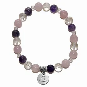 Bracelet Litho'Zodiac Balance - perles de 6 mm 1
