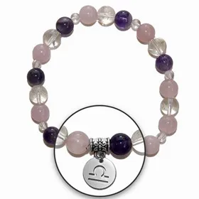 Bracelet Litho'Zodiac Balance - perles de 6 mm 2