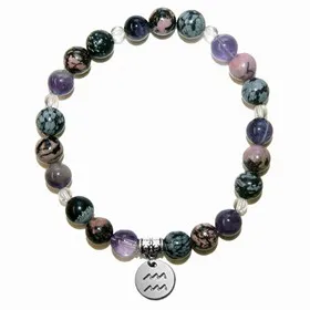 Bracelet Litho'Zodiac Verseau - perles de 6 mm 1