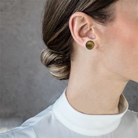 Boucles d’Oreilles Cabochon Oeil de Tigre 2