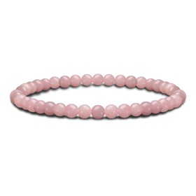 Bracelet Bohème «Sérénité» Quartz Rose 4 mm 1