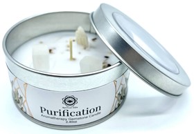 Bougie 'Purification' Sélénite & Sauge blanche 70g 2