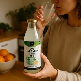 Jus Aloe vera bio à boire aromatisé au citron  2