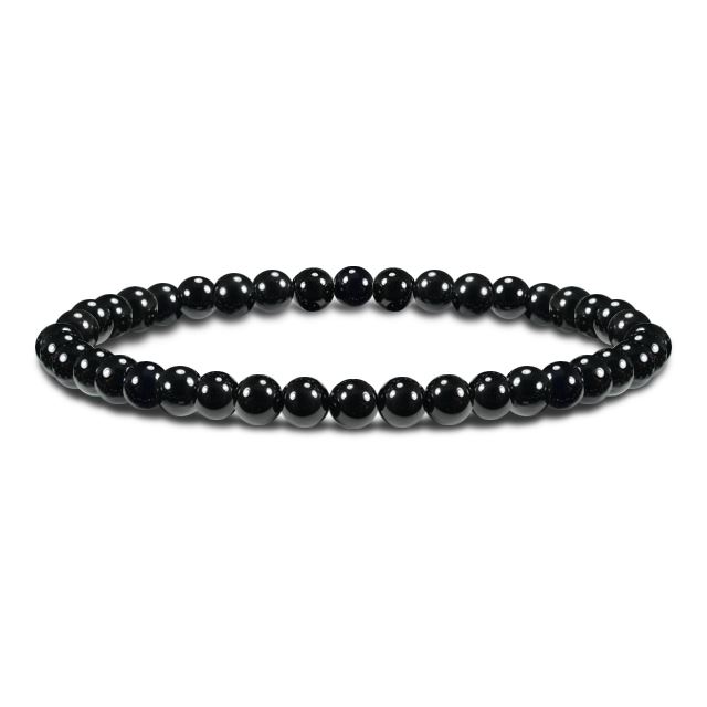 Bracelet Bohème «Ancrage» Onyx Noir 4 mm