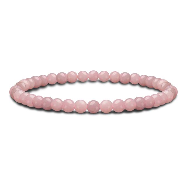 Bracelet Bohème «Sérénité» Quartz Rose 4 mm