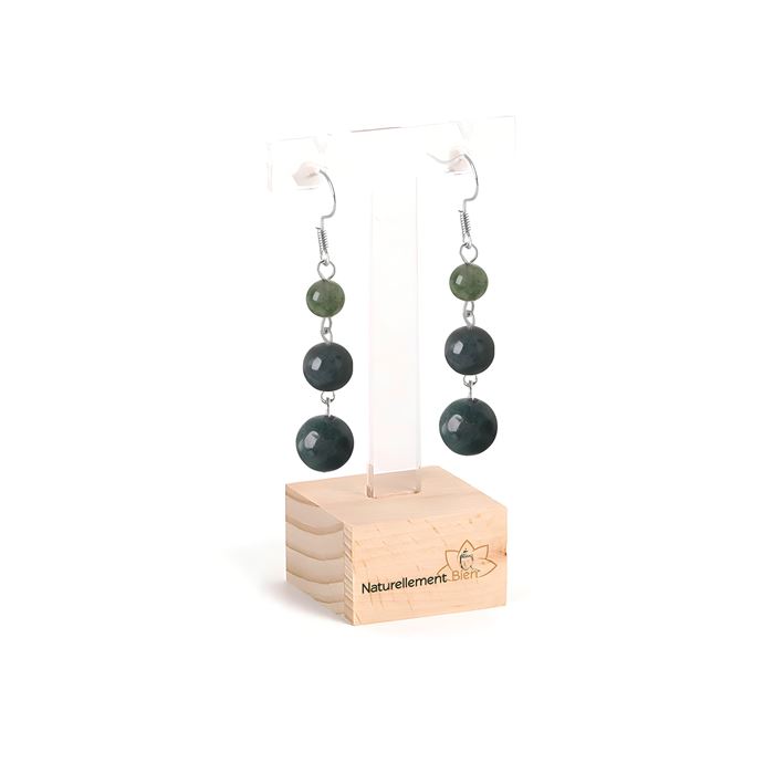 Boucles d'oreilles "Confiance en soi" Agate Mousse