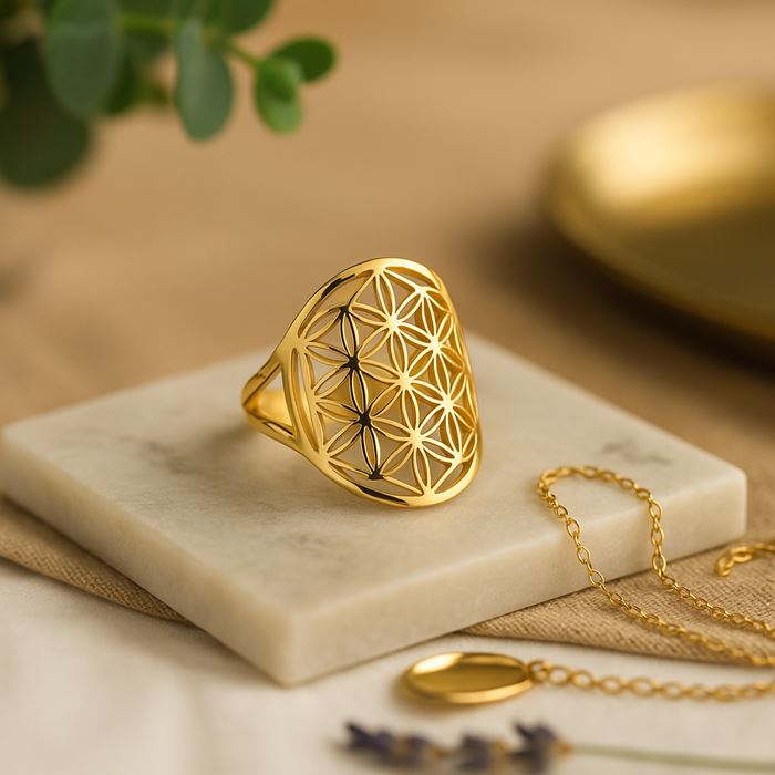 Bague "Fleur de Vie" Dorée