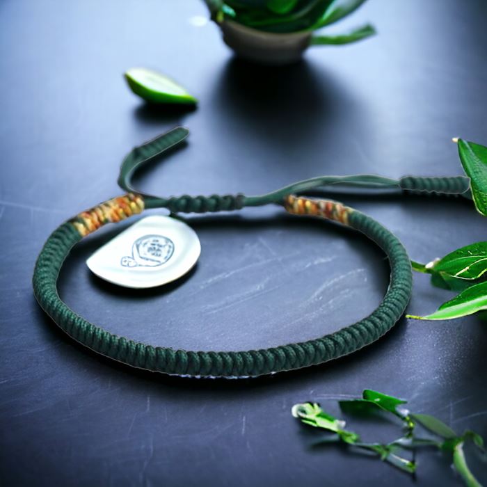 Bracelet porte-bonheur Bouddhiste Tibétain vert